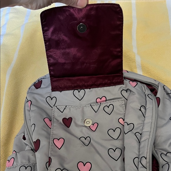 Ju-Ju-Be Gray and Pink Heart Baby Bag - Picture 8 of 8